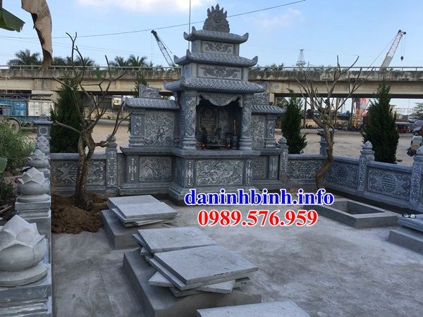 Mẫu củng thờ chung nghĩa trang gia đình dòng họ bằng đá kích thước chuẩn phong thủy bán tại Bình Định