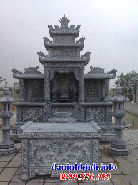 Mẫu củng thờ chung nghĩa trang gia đình dòng họ bằng đá kích thước chuẩn phong thủy tại Sài Gòn