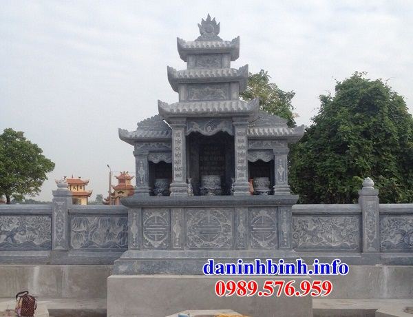 Mẫu củng thờ chung nghĩa trang gia đình dòng họ bằng đá mỹ nghệ Ninh Bình tại Bình Dương