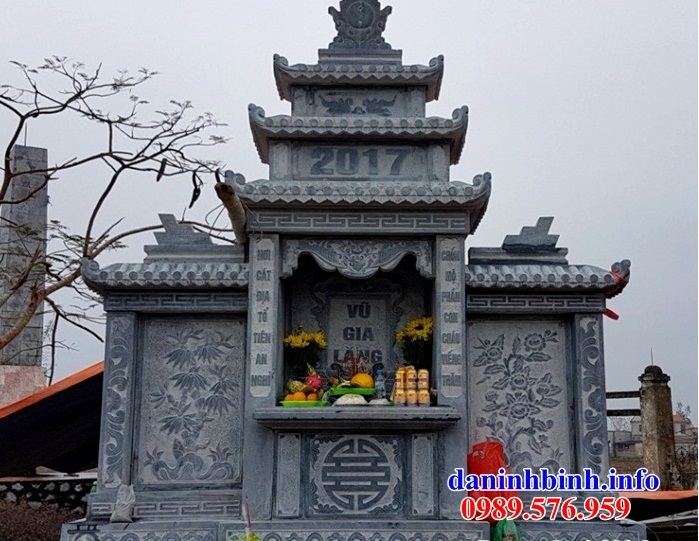 Mẫu củng thờ chung nghĩa trang gia đình dòng họ bằng đá mỹ nghệ Ninh Bình tại Hậu Giang