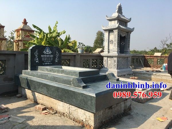 Mẫu củng thờ chung nghĩa trang gia đình dòng họ bằng đá thiết kế đơn giản bán tại Bình Định