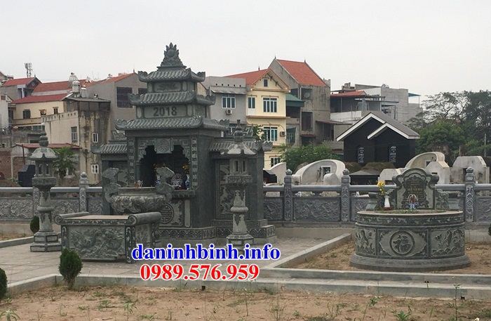 Mẫu củng thờ chung nghĩa trang gia đình dòng họ bằng đá tại Hòa Bình