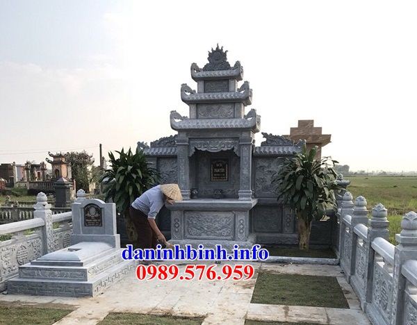 Mẫu củng thờ chung nghĩa trang gia đình dòng họ bằng đá tại Điện Biên