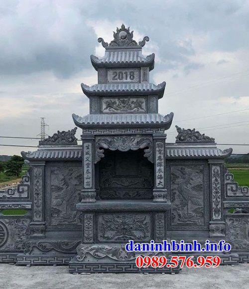 Mẫu củng thờ chung nghĩa trang gia đình dòng họ bằng đá tự nhiên cao cấp bán tại Bình Định