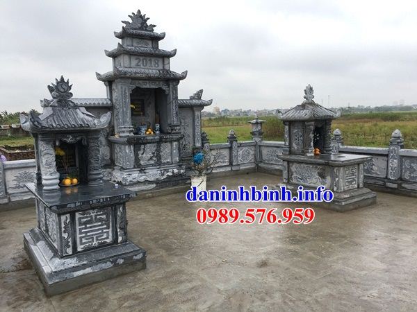 Mẫu củng thờ chung nghĩa trang gia đình dòng họ bằng đá tự nhiên cao cấp tại Quảng Ngãi