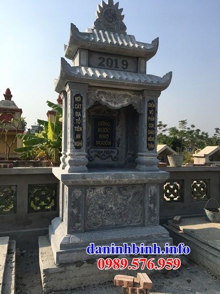 Mẫu củng thờ chung nghĩa trang gia đình dòng họ bằng đá tự nhiên nguyên khối bán tại Bình Định