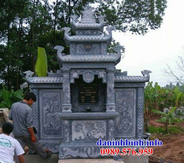 Mẫu củng thờ chung nghĩa trang gia đình dòng họ bằng đá xanh Thanh Hóa tại Đồng Tháp