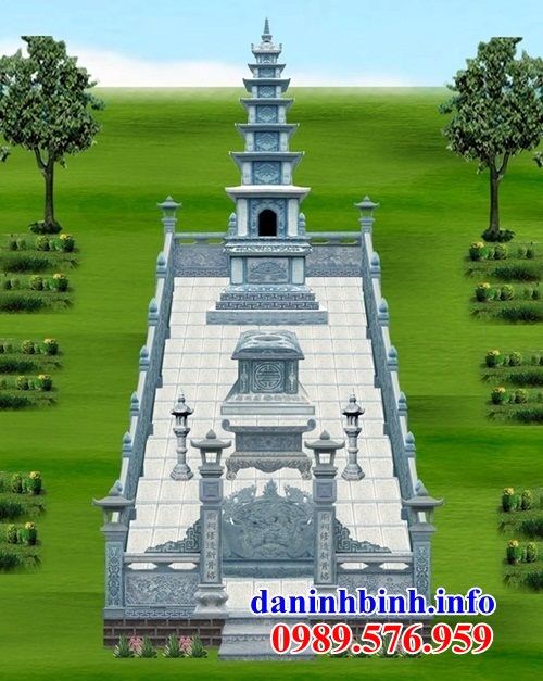 Mẫu hình ảnh thiết kế cây hương nghĩa trang gia đình dòng họ bằng đá tại Trà Vinh