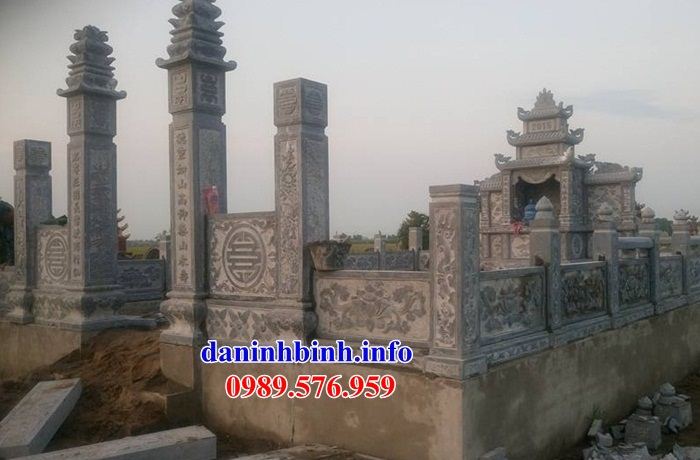 Mẫu khu lăng mộ nghĩa trang gia đình dòng họ bằng đá bán báo giá tại Hà Tĩnh