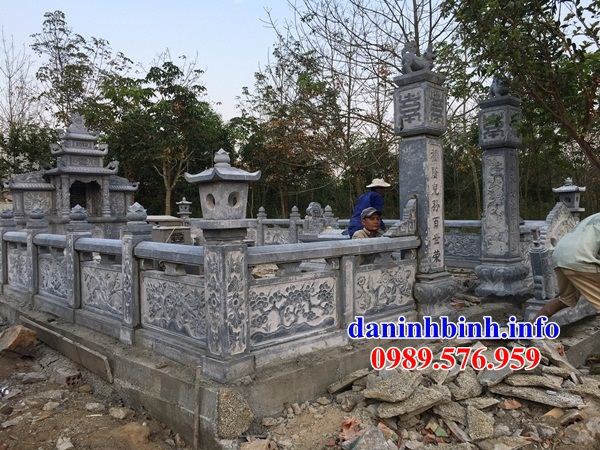 Mẫu khu lăng mộ nghĩa trang gia đình dòng họ bằng đá bán tại Điện Biên