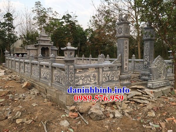 Mẫu khu lăng mộ nghĩa trang gia đình dòng họ bằng đá kích thước chuẩn phong thủy tại Ninh Thuận