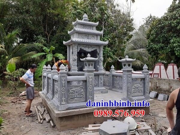 Mẫu khu lăng mộ nghĩa trang gia đình dòng họ bằng đá kích thước chuẩn phong thủy tại Sài Gòn