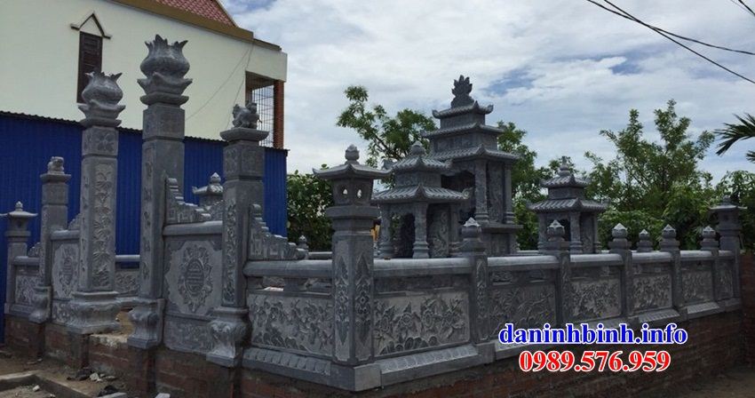 Mẫu khu lăng mộ nghĩa trang gia đình dòng họ bằng đá mỹ nghệ Ninh Bình bán tại Hà Tĩnh
