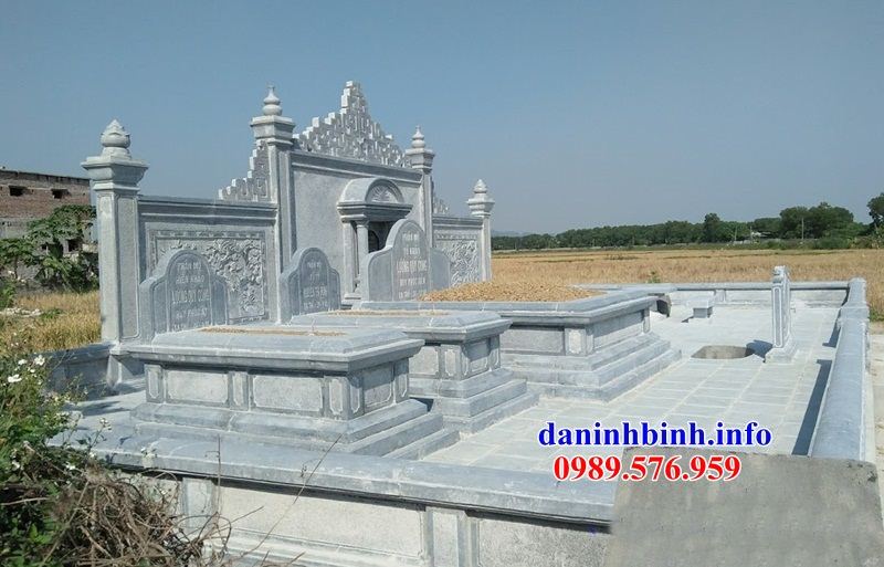 Mẫu khu lăng mộ nghĩa trang gia đình dòng họ bằng đá thiết kế hiện đại tại Bình Thuận