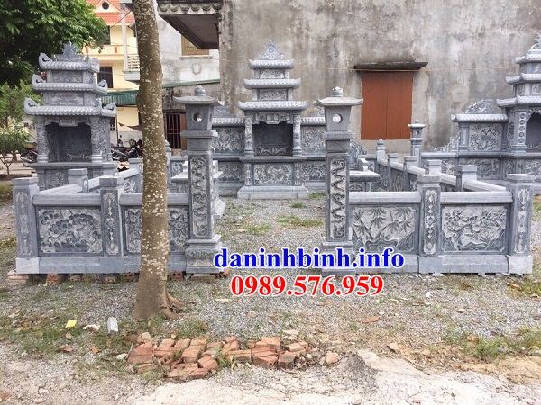 Mẫu khu lăng mộ nghĩa trang gia đình dòng họ bằng đá thiết kế đơn giản bán tại An Giang