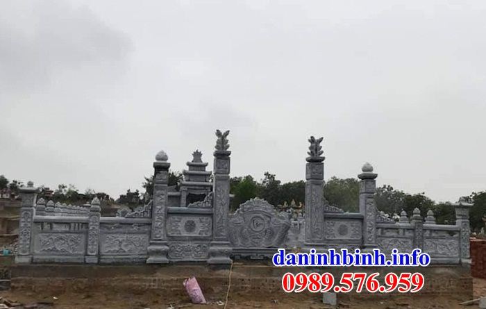 Mẫu khu lăng mộ nghĩa trang gia đình dòng họ bằng đá thiết kế đơn giản bán tại Quảng Ngãi