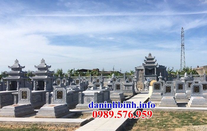 Mẫu khu lăng mộ nghĩa trang gia đình dòng họ bằng đá thiết kế đẹp bán tại An Giang