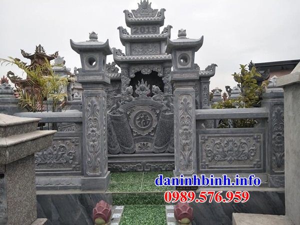 Mẫu khu lăng mộ nghĩa trang gia đình dòng họ bằng đá thiết kế đẹp bán tại Hà Tĩnh