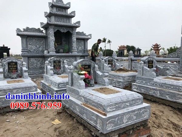 Mẫu khu lăng mộ nghĩa trang gia đình dòng họ bằng đá thiết kế đẹp tại Bình Thuận