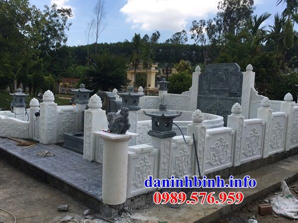 Mẫu khu lăng mộ nghĩa trang gia đình dòng họ bằng đá trắng tự nhiên tại Bà Rịa Vũng Tàu