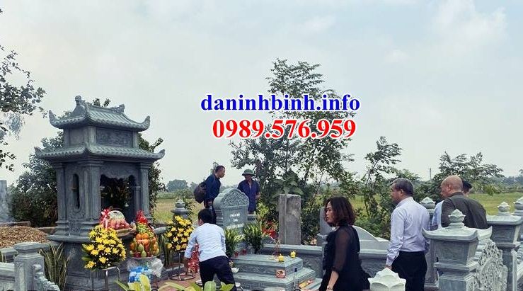 Mẫu khu lăng mộ nghĩa trang gia đình dòng họ bằng đá tự nhiên cao cấp tại Ninh Bình