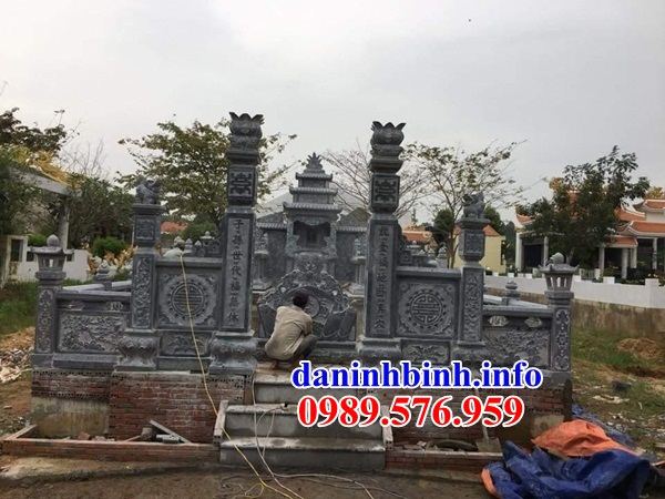 Mẫu khu lăng mộ nghĩa trang gia đình dòng họ bằng đá tự nhiên nguyên khối bán tại Bình Định