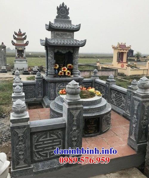 Mẫu khu lăng mộ nghĩa trang gia đình dòng họ bằng đá tự nhiên nguyên khối tại Bình Thuận