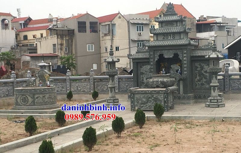 Mẫu khu lăng mộ nghĩa trang gia đình dòng họ bằng đá tự nhiên nguyên khối tại Khánh Hòa