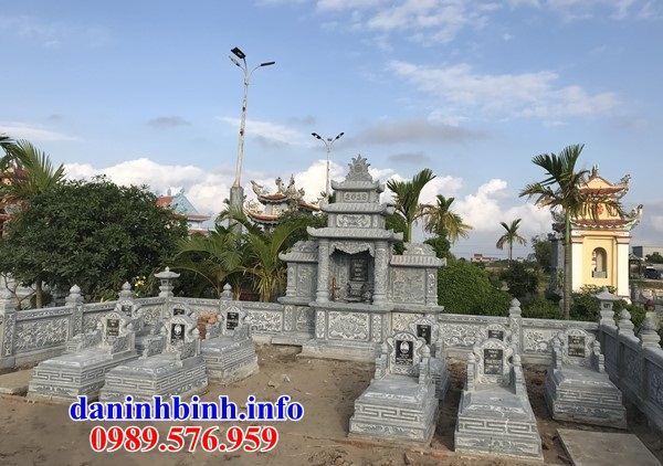 Mẫu khu lăng mộ nghĩa trang gia đình dòng họ bằng đá xanh Thanh Hóa bán tại Phú Yên