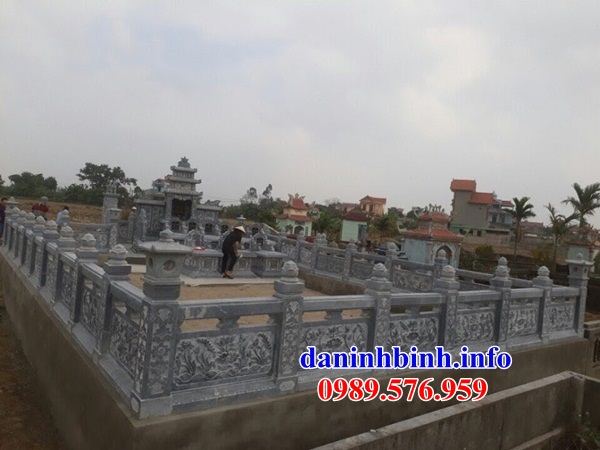 Mẫu khu lăng mộ nghĩa trang gia đình dòng họ bằng đá xanh Thanh Hóa tại Cần Thơ