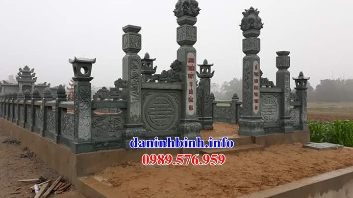Mẫu khu lăng mộ nghĩa trang gia đình dòng họ bằng đá xanh rêu bán tại Hà Tĩnh