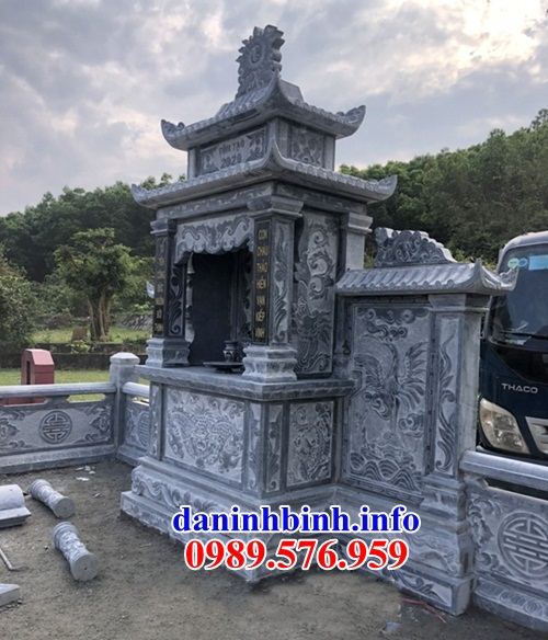 Mẫu khu lăng mộ nghĩa trang gia đình dòng họ bằng đá điêu khắc rồng phượng tại Ninh Bình