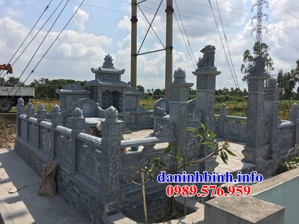 Mẫu khu lăng mộ nghĩa trang gia đình dòng họ bằng đá điêu khắc tinh xảo tại Bình Thuận