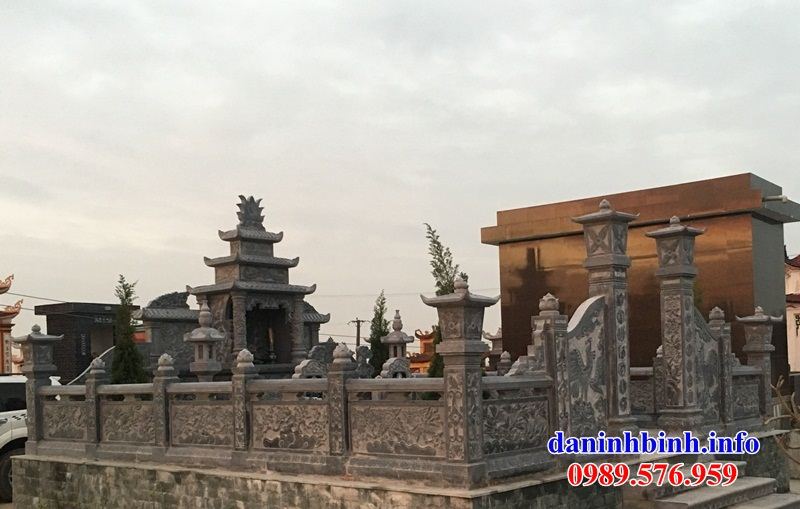 Mẫu khu lăng mộ nghĩa trang gia đình dòng họ bằng đá điêu khắc tinh xảo tại Khánh Hòa