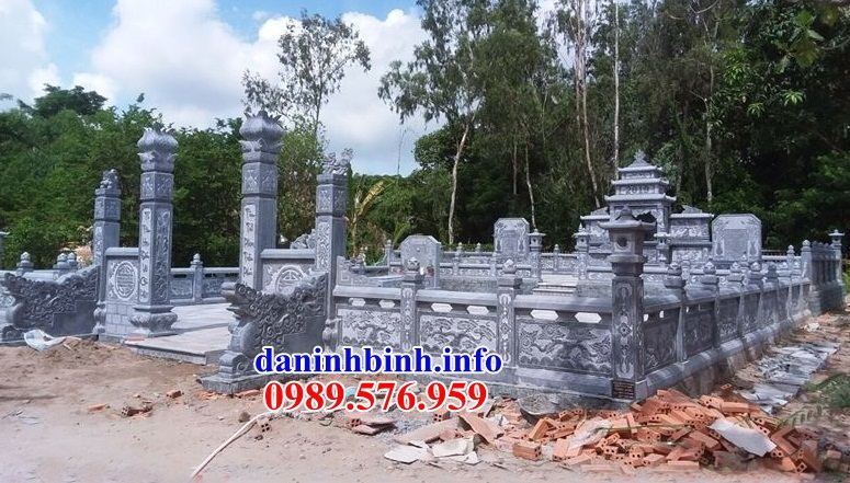 Mẫu khu lăng mộ nghĩa trang gia đình dòng tộc bằng đá xanh Thanh Hóa tại Kiên Giang