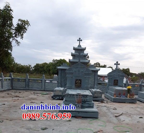 Mẫu khu lăng mộ nghĩa trang gia đình dòng tộc đạo thiên chúa công giáo bằng đá bán tại Nghệ An