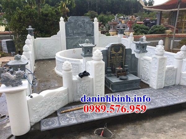 Mẫu khu lăng thờ nghĩa trang gia đình dòng tộc bằng đá trắng cao cấp bán tại Hà Giang