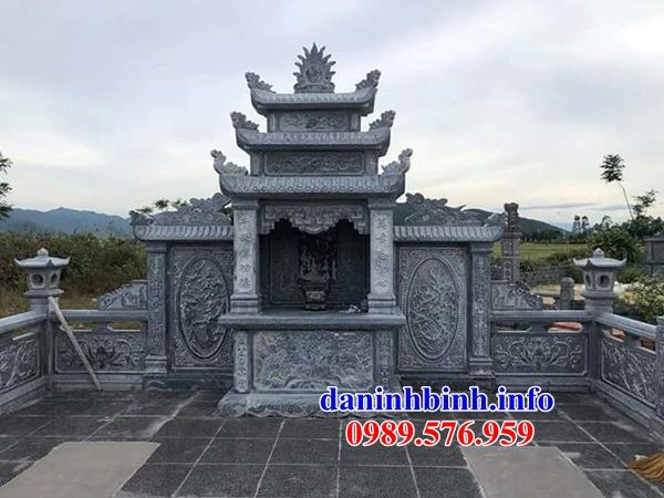 Mẫu kỳ đài nghĩa trang gia đình dòng họ bằng đá mỹ nghệ Ninh Bình tại Hưng Yên