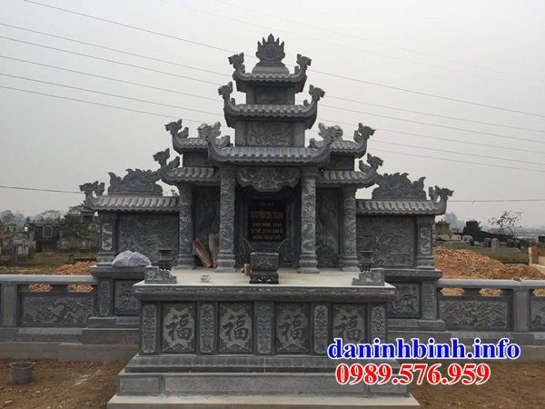 Mẫu kỳ đài thờ chung nghĩa trang gia đình dòng họ bằng đá kích thước chuẩn phong thủy bán tại Ninh Thuận