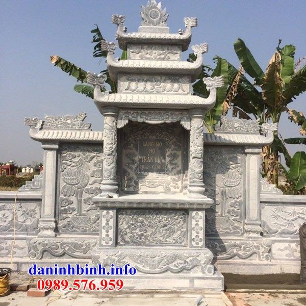Mẫu kỳ đài thờ chung nghĩa trang gia đình dòng họ bằng đá kích thước chuẩn phong thủy tại Đồng Nai