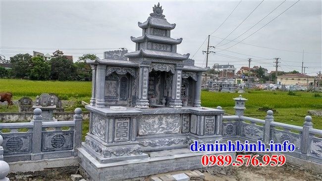 Mẫu kỳ đài thờ chung nghĩa trang gia đình dòng họ bằng đá mỹ nghệ Ninh Bình tại Cao Bằng