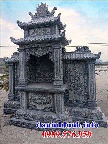 Mẫu kỳ đài thờ chung nghĩa trang gia đình dòng họ bằng đá thiết kế đẹp tại Cao Bằng