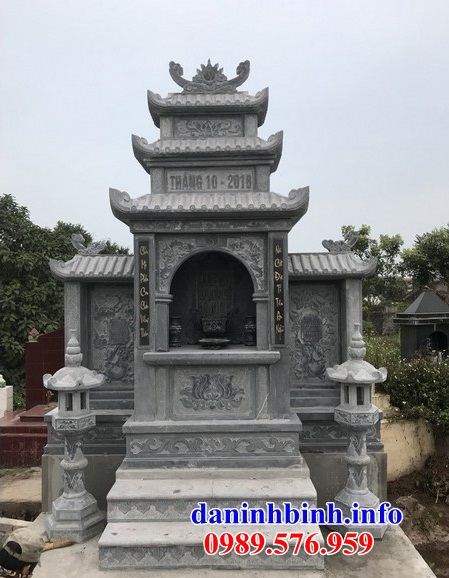 Mẫu kỳ đài thờ chung nghĩa trang gia đình dòng họ bằng đá thiết kế đẹp tại Đồng Nai