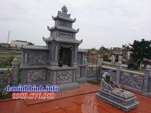 Mẫu kỳ đài thờ chung nghĩa trang gia đình dòng họ bằng đá tại Cần Thơ