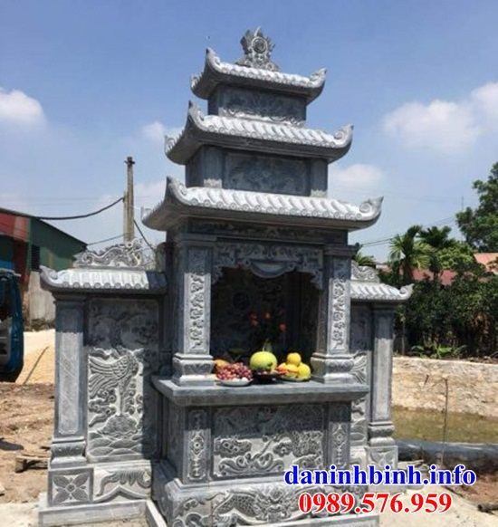 Mẫu kỳ đài thờ chung nghĩa trang gia đình dòng họ bằng đá tự nhiên cao cấp tại Khánh Hòa