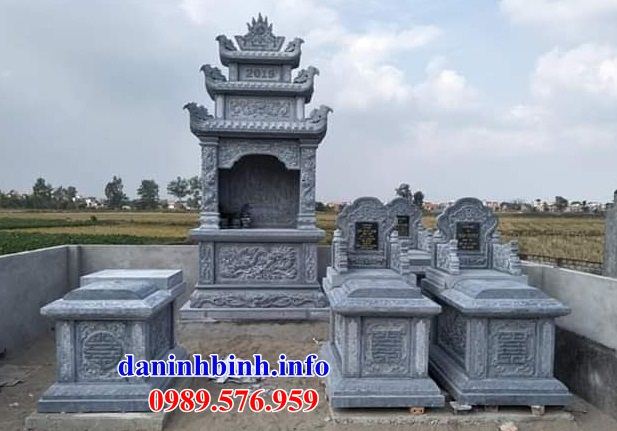 Mẫu kỳ đài thờ chung nghĩa trang gia đình dòng họ bằng đá tự nhiên cao cấp tại Phú Yên