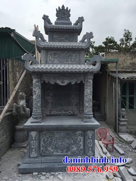 Mẫu kỳ đài thờ chung nghĩa trang gia đình dòng họ bằng đá tự nhiên nguyên khối bán tại Ninh Thuận