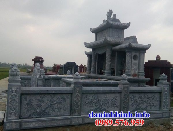 Mẫu lan can hàng tường rào am thờ nghĩa trang gia đình dòng họ bằng đá chạm trổ tứ quý tại Cao Bằngf