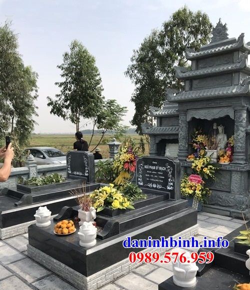 Mẫu lăng thờ chung nghĩa trang gia đình dòng họ bằng đá granite cao cấp tại Gia Lai