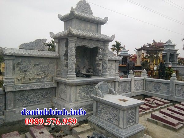 Mẫu lăng thờ chung nghĩa trang gia đình dòng họ bằng đá kích thước chuẩn phong thủy tại Đắk Lắk